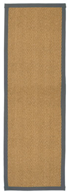 B&Q Brown, Grey Herringbone Weave Large Rug, (L)180Cm X (W)60Cm