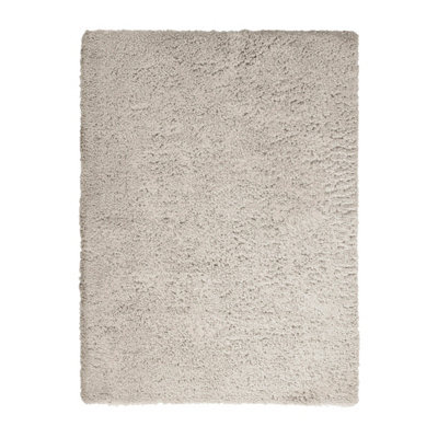 B&Q Supersoft Latte Plain Medium Rug, (L)170Cm X (W)120Cm
