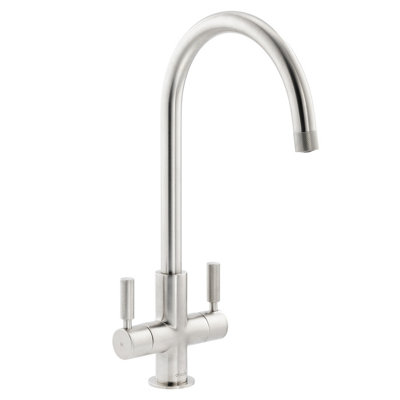 Abode Knurle Nickel Effect Kitchen Mono Mixer Tap