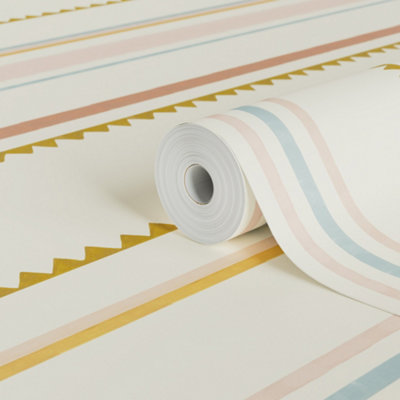Lick Multicolour Zig Zag 02 Textured Wallpaper