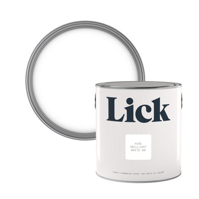 Lick Pure Brilliant White 00 Matt Emulsion Paint, 2.5L