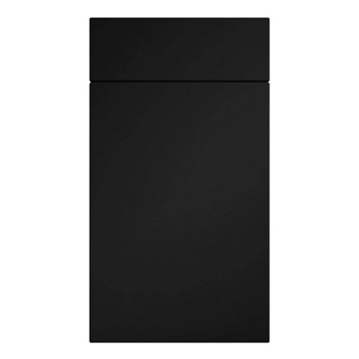 Premium Kitchens Ethos Matt Black Modern Drawer Front, Bridging Door & Bi-Fold Door (H)356Mm (W)597Mm (T)18Mm
