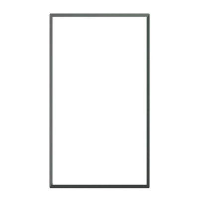 Premium Kitchens Ethos Matt Green Modern Glazed Cabinet Door (W)500Mm (H)715Mm (T)18Mm