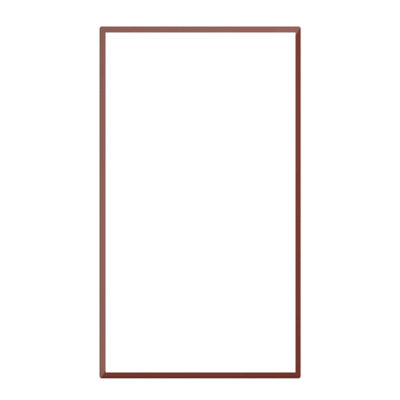 Premium Kitchens Ethos Matt Red Modern Glazed Cabinet Door (W)500Mm (H)715Mm (T)18Mm