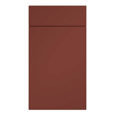 Premium Kitchens Ethos Matt Red Modern Drawer Front, Bridging Door & Bi-Fold Door (H)356Mm (W)597Mm (T)18Mm