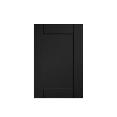 B&Q Atomia Matt Black Modular Furniture Door, (H) 747Mm (W) 372Mm