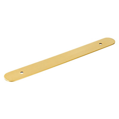 Plank Hardware Cohen Gold Effect Brass Rectangular Cabinet Handle Backplate