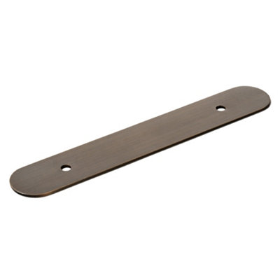 Plank Hardware Cohen Bronze Effect Brass Rectangular Cabinet Handle Backplate