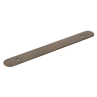 Plank Hardware Cohen Bronze Effect Brass Rectangular Cabinet Handle Backplate