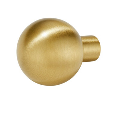 Plank Hardware Bobbin Satin Brass Round Cabinet Knob (Dia)32Mm