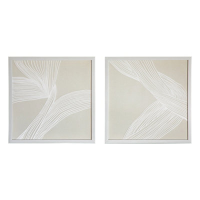 Gallery™ Entwined Beige Canvas Art (H)30Cm X (W)30Cm, Set Of 2