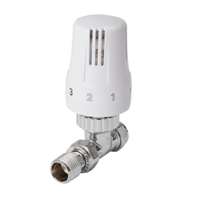Flomasta Polished Straight Radiator Valve (Dia)15Mm X ½"