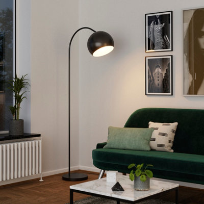 Goodhome Kotenay Matt Black Led Floor Lamp