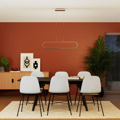 Goodhome Papua Satin Silver Effect Led Pendant Ceiling Light, (Dia)100Mm