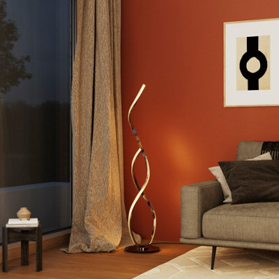 Goodhome Darien Chrome Effect Led Floor Lamp