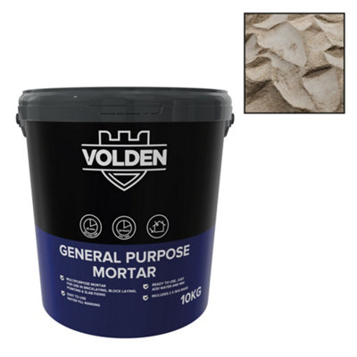 Volden Multipurpose Mortar, 10Kg Tub - Requires Mixing Before Use