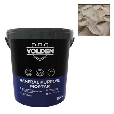 Volden Multipurpose Mortar, 15Kg Tub - Requires Mixing Before Use