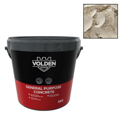Volden General Purpose Concrete, 5Kg Tub - Requires Mixing Before Use