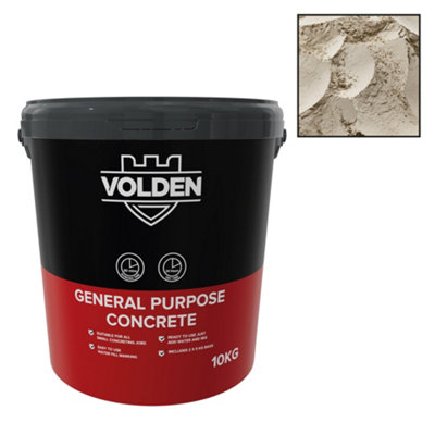 Volden General Purpose Concrete, 10Kg Tub - Requires Mixing Before Use