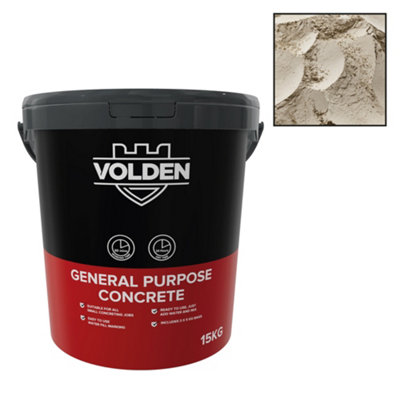 Volden General Purpose Concrete, 15Kg Tub - Requires Mixing Before Use