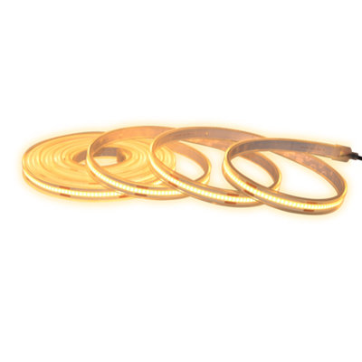 Goodhome Cacella Mains-Powered (Plug-In) Led Warm White Strip Light Ip65 2000Lm 2700K (L)5M