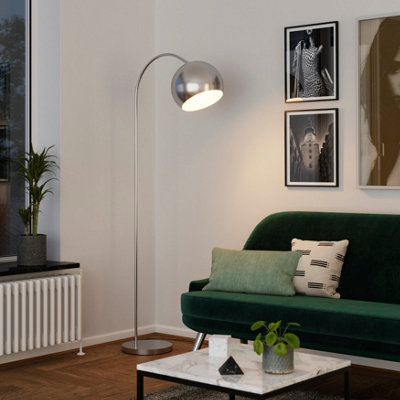 Goodhome Kotenay Chrome Effect Led Floor Lamp