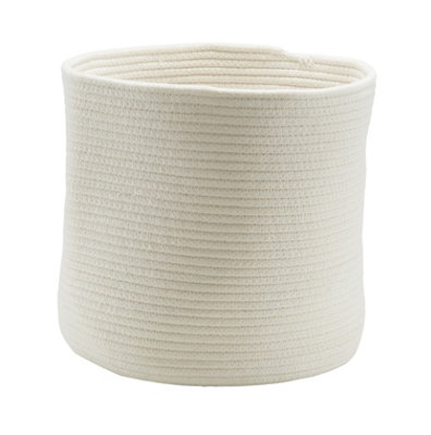 Goodhome Mixxit White Cotton Storage Basket (H)30Cm (W)30Cm (D)30Cm