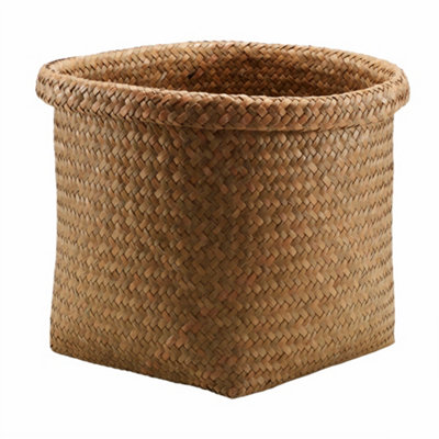 Goodhome Mixxit Curved Natural Seagrass Storage Basket (H)30Cm (W)30Cm (D)30Cm