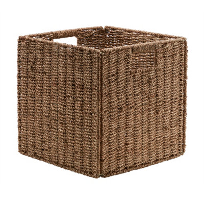 Goodhome Mixxit Natural Seagrass Storage Basket (H)30Cm (W)30Cm (D)30Cm