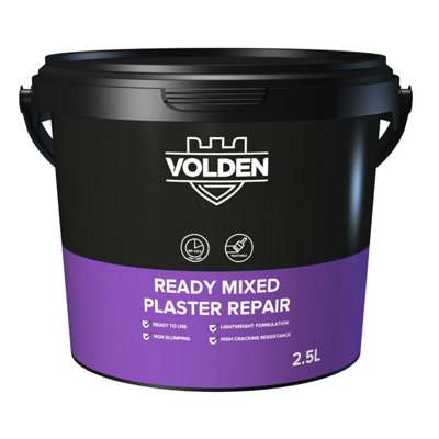 Volden Ready Mixed Plaster Repair, 2.1Kg, 2.5L Tub