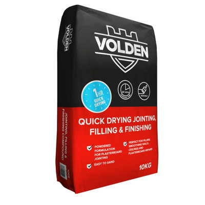 Volden Quick Dry Plasterboard Jointing, Filling & Finishing Compound 10Kg 8.3L Bag