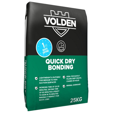 Volden Quick Dry Bonding Plaster, 25Kg, 16L Bag