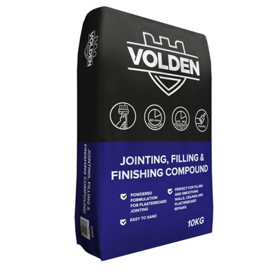 Volden Plasterboard Jointing, Filling & Finishing Compound 10Kg 8.3L Bag