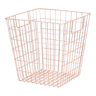 Goodhome Mixxit Copper Iron Storage Basket (H)31Cm (W)31Cm (D)31Cm