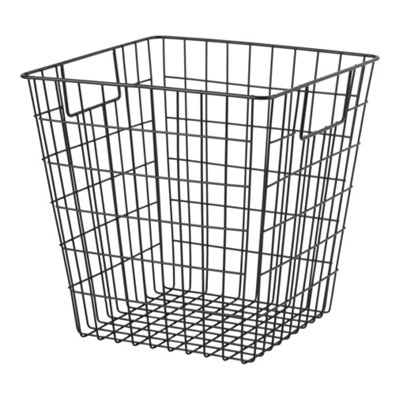 Goodhome Mixxit Black Iron Storage Basket (H)31Cm (W)31Cm (D)31Cm
