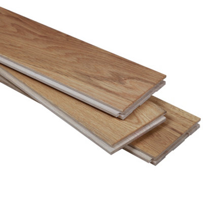 Goodhome Blonde Natural Textured Oak Solid Wood Flooring Sample