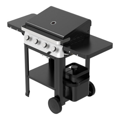 Goodhome Black Powell 4 Burner Gas Bbq