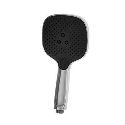 Goodhome Kentia Chrome Effect 3-Spray Pattern Handset Shower Head, 244.2Mm