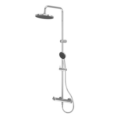 Goodhome Maza Chrome Effect Thermostatic Mixer Multi Head Shower With 2 Heads & 1.5M Hose Length