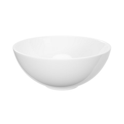 Goodhome Tasi Gloss White Round Counter Top Basin (W)37.5Cm
