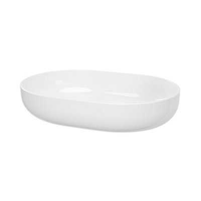 Goodhome Cavally Gloss White Oblong Counter Top Basin (W)50Cm