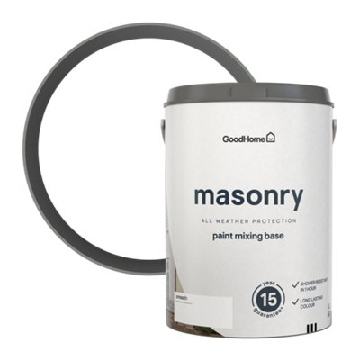 Goodhome Exterior Masonry Matt Paint, Base C, 5L