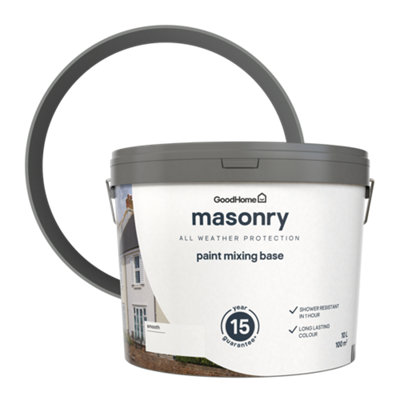 Goodhome Exterior Masonry Matt Paint, Base A, 10L