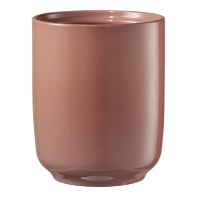 Verve Lychee Orchid Ceramic Plant Pot (Dia) 15Cm, (H)15Cm