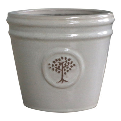 Verve Moon Beam Ceramic Plant Pot (Dia) 20Cm, (H)18Cm, 3L