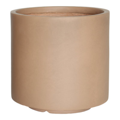 Verve Brown Fibreclay Plant Pot (Dia) 26Cm, (H)26Cm