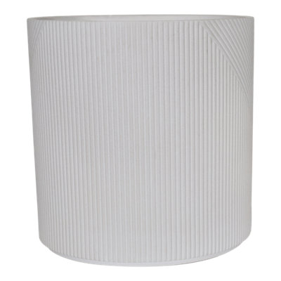 Verve White Terracotta Plant Pot (Dia) 19Cm, (H)19Cm