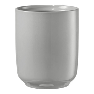 Verve White Orchid Ceramic Plant Pot (Dia) 15Cm, (H)15Cm