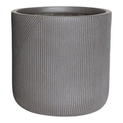 Verve Beige Fibreclay Plant Pot (Dia) 30Cm, (H)30Cm