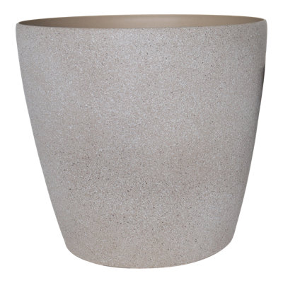 Verve Beige Stone Effect Recycled Plastic Plant Pot (Dia) 43Cm, (H)40Cm